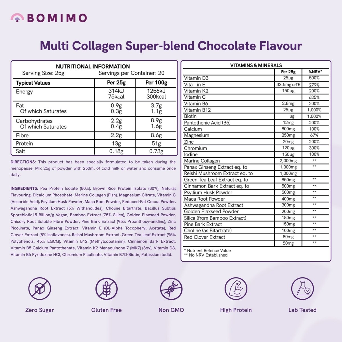 The MenoShake™ - Chocolate Collagen - BOMIMO